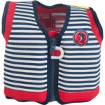 Kinder-Schwimmweste navyblaue Streifen