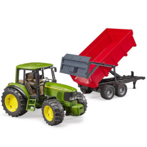 bruder John Deere 6920 mit Wannenkippanhänger rot