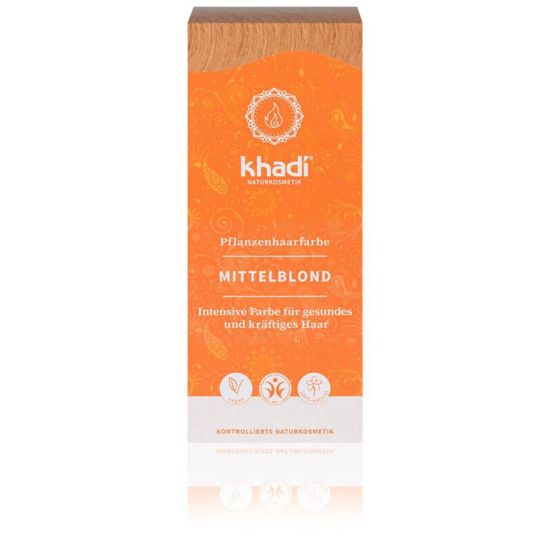 khadi pflanzenhaarfarbe mittelblond 100 g 150310