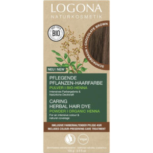 Logona Natürliche Haarfarbe Pulver - Schokobraun (100 G, Braun)