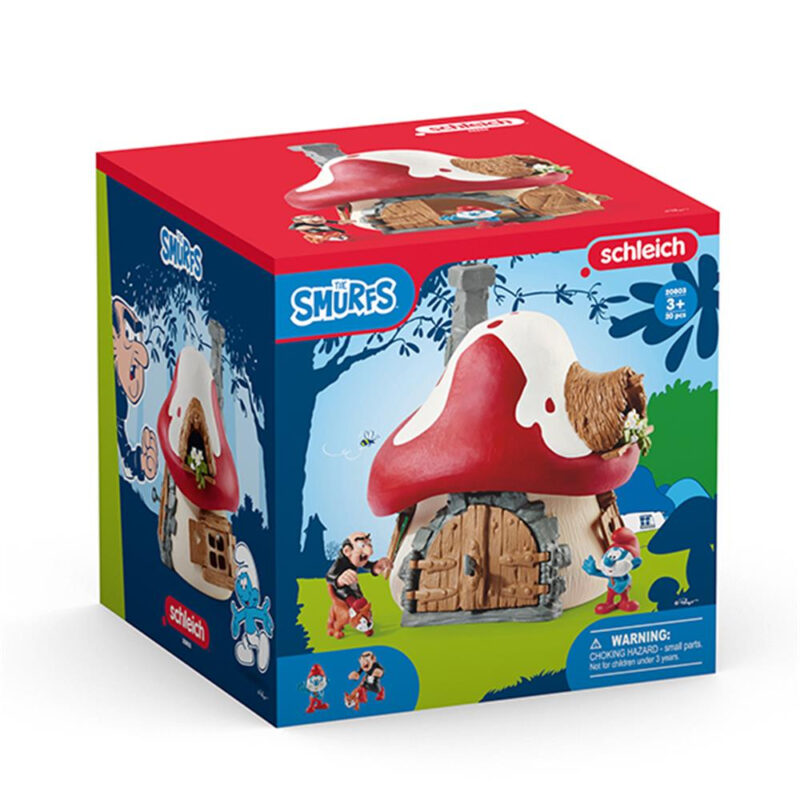 schleich schlumpf haus mit 2 figuren