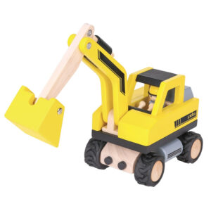Spielba Bagger mit Figur aus 100% FSC (Holz)