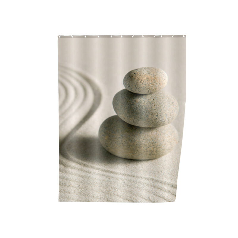 wenko duschvorhang sand and stone 180x200 cm polyester