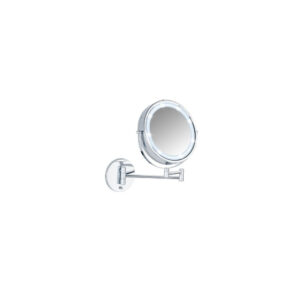 Wenko Power-Loc LED Wandspiegel Lumi (Glas, Holz)
