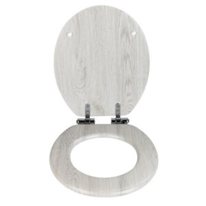 Wenko WC-Sitz Eiche, grau, MDF (Grau)