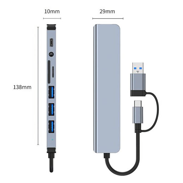 AAi Mobile - 8 in 1 USB-C Hub Multiport Adapter – Bild 3